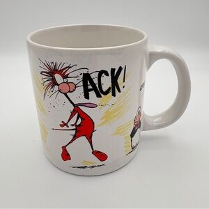 Vintage 1991 Bloom County OPUS 'N' BILL Ack! Stress! Mug